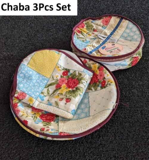 Roti Chaba 3 Pcs set Roti Chabba 3 pcs Set/ Floral Quilted Casserole Cover Set – 3 Pieces