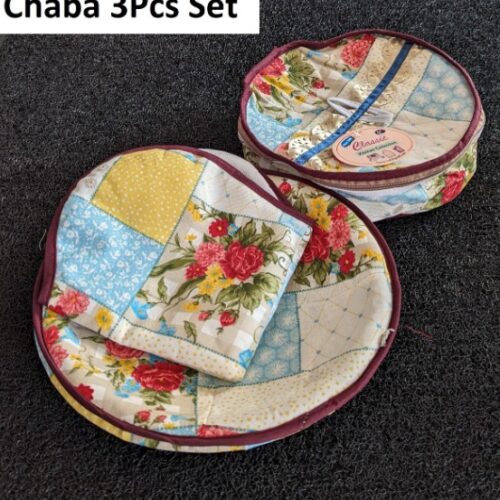Roti Chaba 3 Pcs set Roti Chabba 3 pcs Set/ Floral Quilted Casserole Cover Set – 3 Pieces